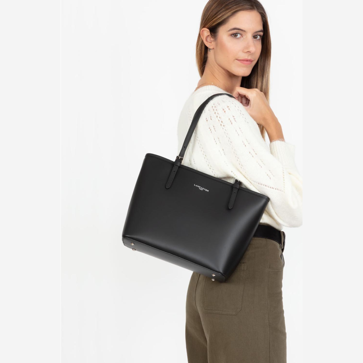 Sac Lancaster Noir - Sac De Jour Bandoulière/Épaule - Occasion Très Bon État - Expertisé